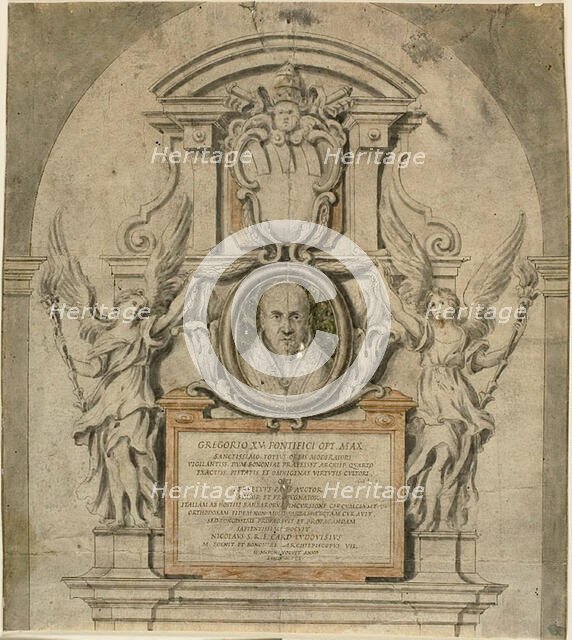 Design for Memorial to Pope Gregory XV, n.d. Creator: Unknown.