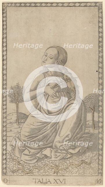 Talia (Thalia), c. 1465. Creator: Master of the E-Series Tarocchi.