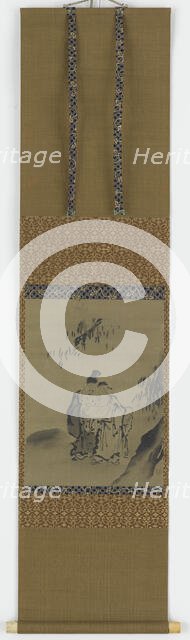 Two Chinese sages standing under a tree, Edo period, 1615-1868. Creator: Unknown.