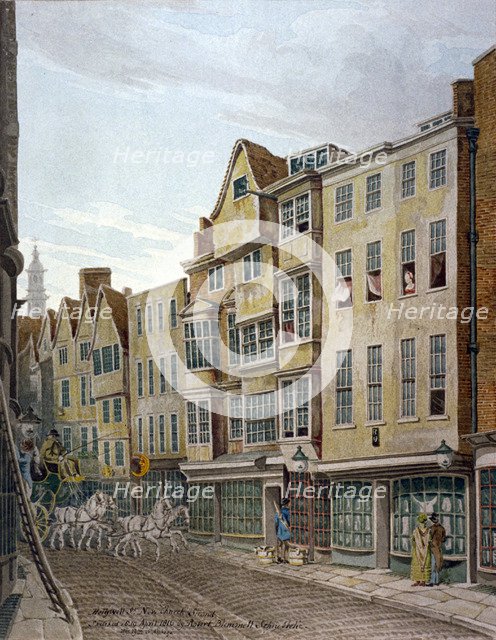 Holywell Street, Westminster, London, 1816. Artist: Robert Blemmell Schnebbelie