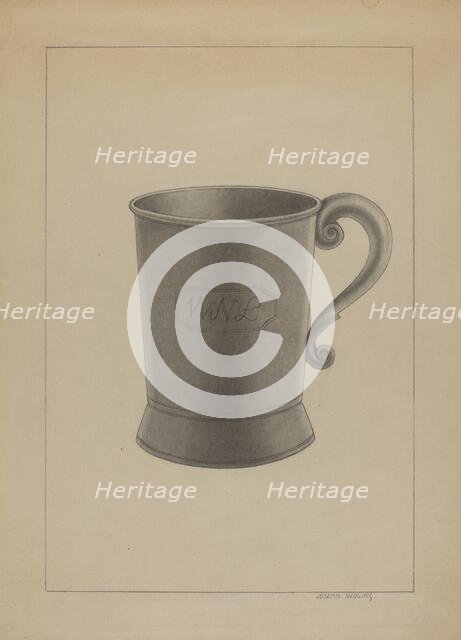 Britannia Mug, c. 1936. Creator: Joseph Wolins.