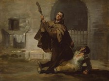 Friar Pedro Clubs El Maragato with the Butt of the Gun, c. 1806. Creator: Francisco Goya.