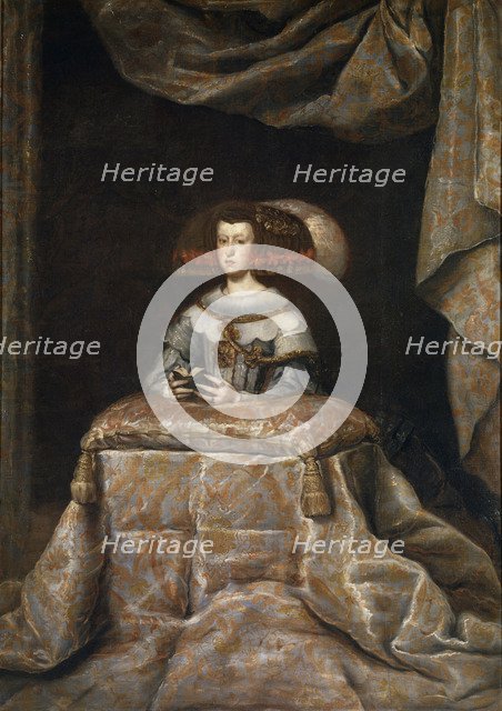 Portrait of Mariana of Austria (1634–1696), praying, c. 1655. Artist: Velàzquez, Diego (1599-1660)