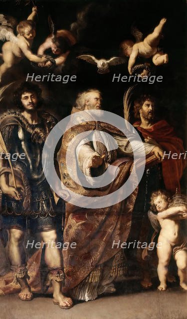 The Saints Gregory I, Maurus and Papias , 1608. Creator: Rubens, Pieter Paul (1577-1640).