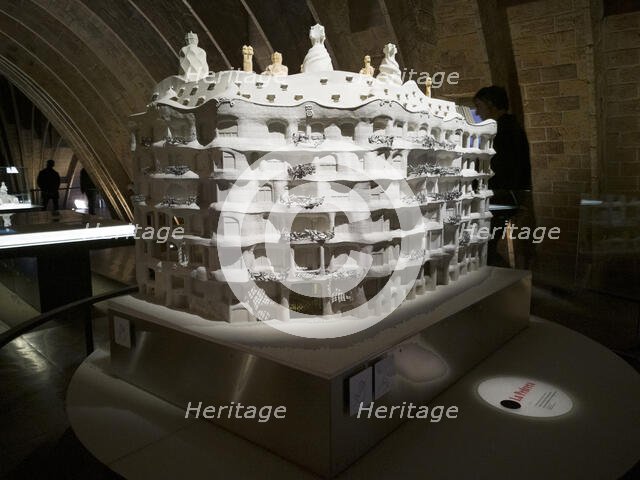 Model of La Pedrera, Barcelona, Spain, 2020. Creator: Ethel Davies.