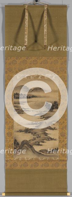 Seasonal Landscapes: Autumn, mid- to late 1500s. Creator: Kano Hideyori (Japanese, active mid- to late 1500s).