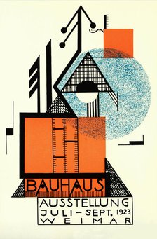 Bauhaus exhibition. Postcard, 1923.