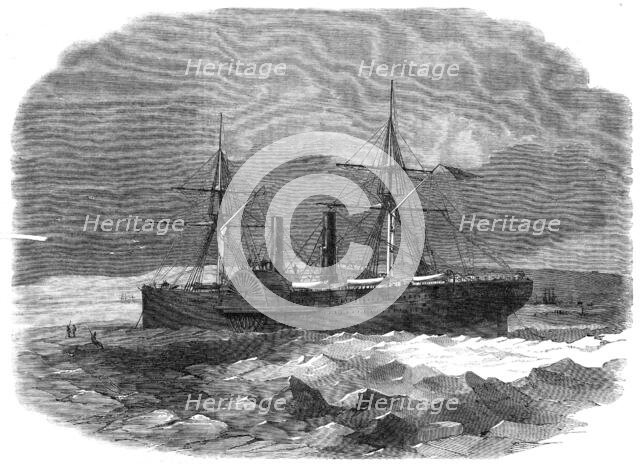 The steam-transport Adriatic in the ice at Sidney, Cape Breton, 1862. Creator: Unknown.