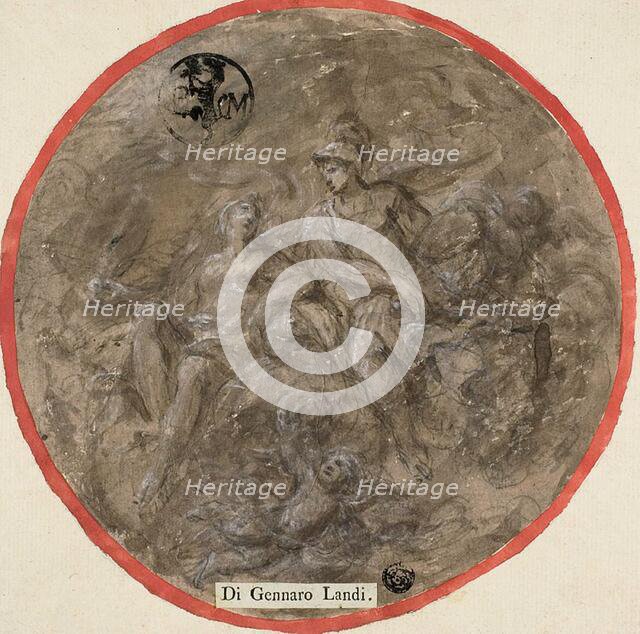 Mars, Venus and Cupid, 17th century. Creator: Gennaro Landi.