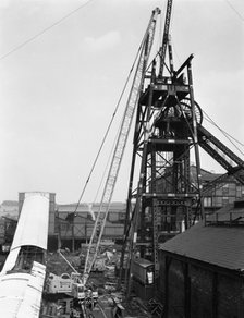 Heavy lifting gear at Hickleton Main pit, Thurnscoe, South Yorkshire, 1961. Artist: Michael Walters