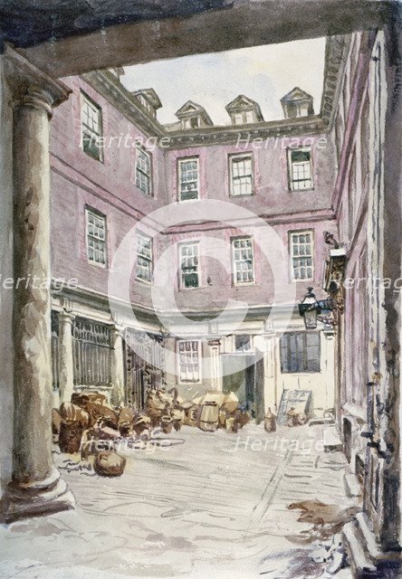 View of the courtyard of no 102 Leadenhall Street, City of London, 1875. Artist: John Phillipps Emslie