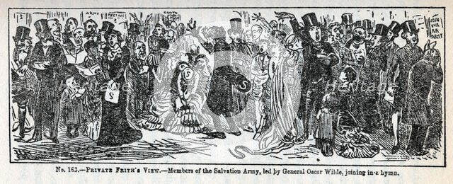 'Private Frith's View' - Members of the Salvation Army, led by General Oscar Wilde, 1881. Creator: Unknown.