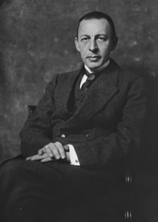 Serge Rachmaninoff, portrait photograph, 1918 Dec. 10. Creator: Arnold Genthe.