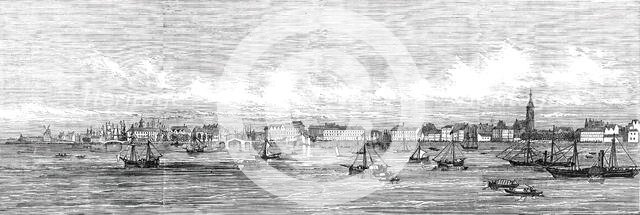 Panorama of the City of Antwerp, and its environs - arrival of Her Majesty, 1845. Creator: Unknown.