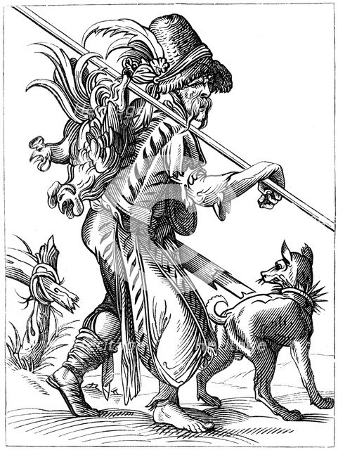 Poultry supplier, 16th century (1849).Artist: Jost Amman