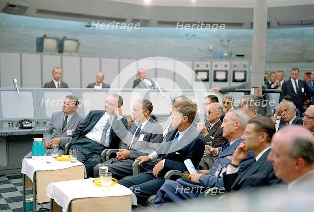 US president John F Kennedy at the Kennedy Space Center in Florida, USA, September 11, 1962. Creator: NASA.