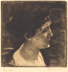 Woman in Full Profile (Grand profil de femme), 1892. Creator: Paul Albert Besnard.