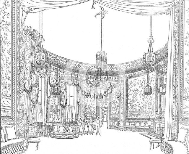 'The Saloon, about 1820. From Nash's Illustrations', (1939). Artist: Unknown.