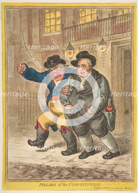 Pillars of the Constitution, February 1, 1809. Creator: James Gillray.