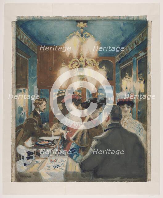 At the jeweler, 1909. Creator: Martin Monnickendam.