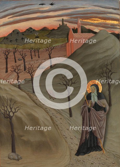 Saint Anthony the Abbot in the Wilderness, ca. 1435. Creator: Master of the Osservanza Triptych.