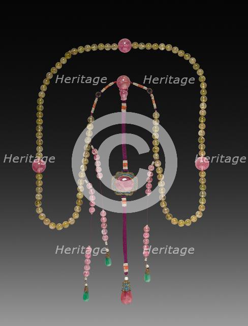 "Mandarin Chain" Bead Necklace, 1800s. Creator: Unknown.