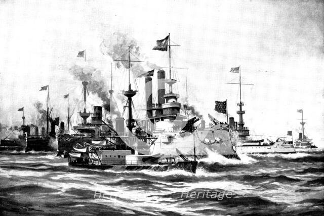 The Spanish-American War: vessels of the United States North Atlantic Squadron..., 1898. Creator: Unknown.