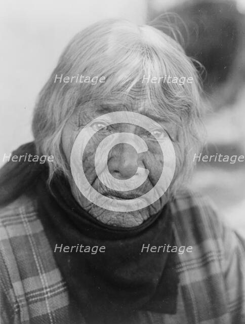 Aged Pomo woman, c1924. Creator: Edward Sheriff Curtis.