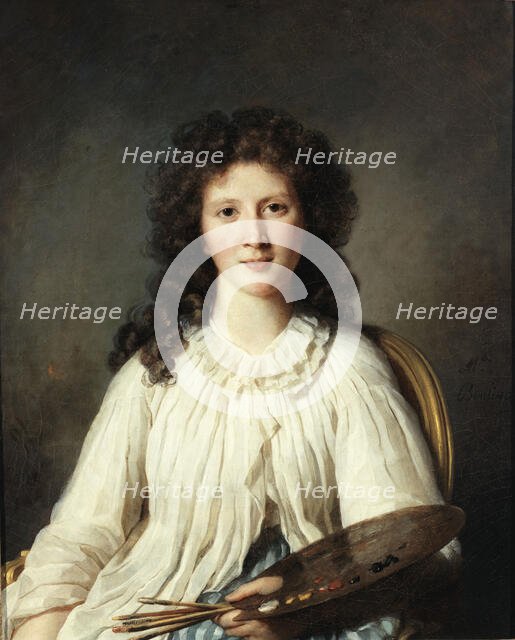 Portrait of the painter Adélaïde Binart (1769-1832), c. 1796. Creator: Bouliard, Marie-Geneviève (1763-1825).