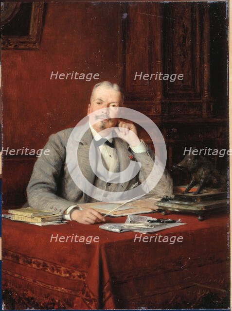 Portrait of Olympe Hériot (1833-1899), businessman, 1891. Creator: Theobald Chartran.