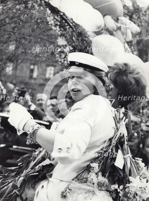 Princess Christina of Sweden celebrates passing her A-levels, 1963. Artist: Unknown