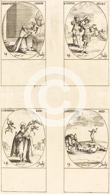 St. Bonaventura; St. Justus; St. Henry, Emperor; St. Antiochus. Creator: Jacques Callot.