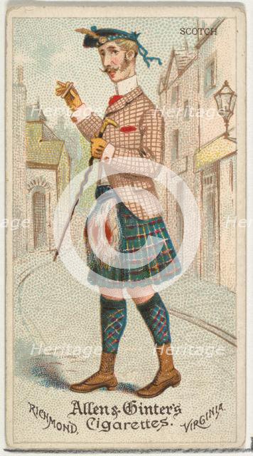 Scotch, from World's Dudes series (N31) for Allen & Ginter Cigarettes, 1888. Creator: Allen & Ginter.
