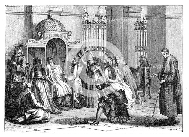 The Confession, (1885).Artist: Bernard Picart