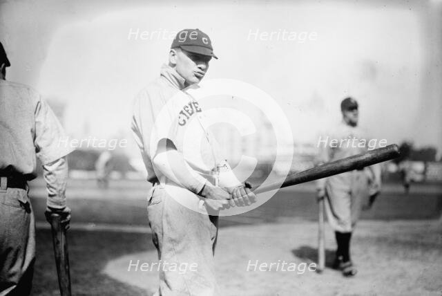 Theodore Harrison "Ted" Easterly, Cleveland AL, at Hilltop Park, NY (baseball), 1911. Creator: Bain News Service.