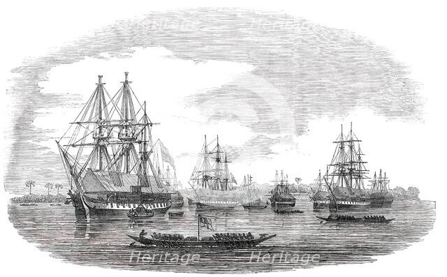 The Anchorage off the Town of Bonny River, 1850. Creator: Unknown.