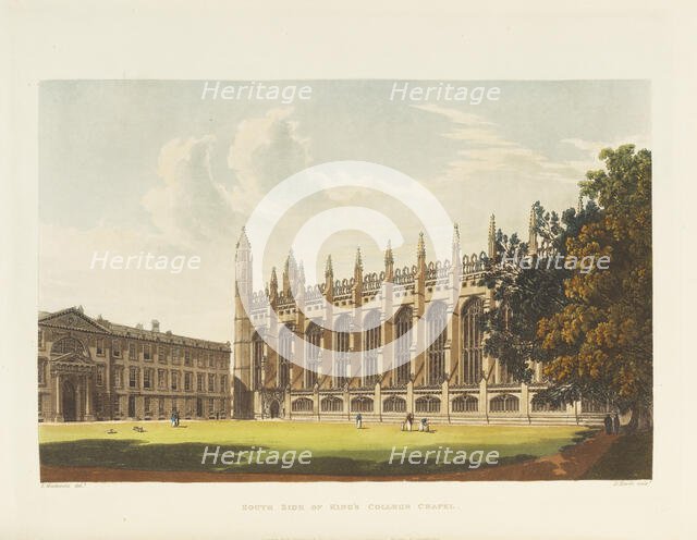 South Side of King's College Chapel, 1815. Creator: Mackenzie, Frederick (around 1788-1854).