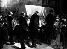 The Funeral of Mr. Gladstone: bearing the body into the Abbey, 1898. Creator: Unknown.