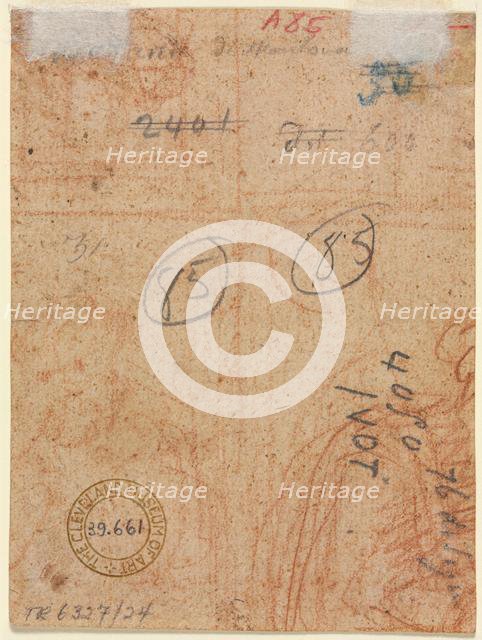 Fragment of Two Figures (verso), 16th century. Creator: Unknown.