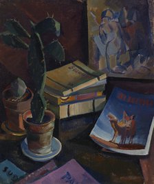 Books on a Table, 1928. Creator: Ilmari Aalto.