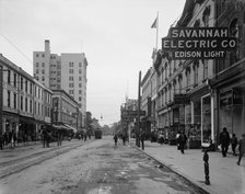 Broughton Street, looking east, Savannah, Ga., between 1900 and 1910. Creator: Unknown.