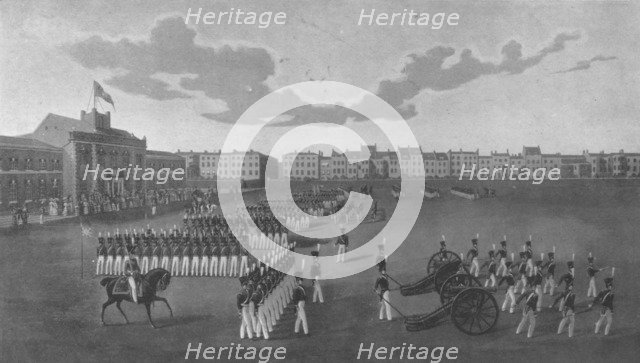 'Review of The Hon. Artillery Company', 1829 (1909). Artist: Robert Havell.