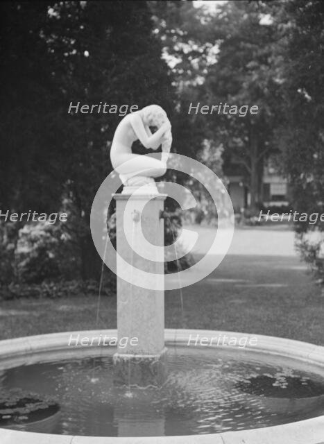 Paul Manship statue in the Griffin or Nissen Garden, 1931 June 14. Creator: Arnold Genthe.