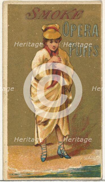 From the Girls and Children series (N65) promoting Opera Puffs Cigarettes for Allen & ..., ca. 1886. Creator: Allen & Ginter.