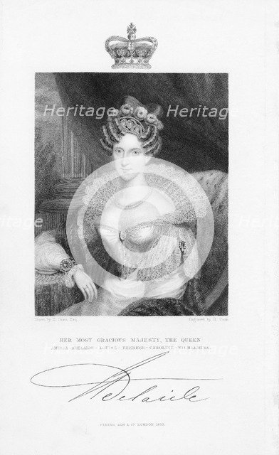 Adelaide of Saxe-Coburg Meiningen, German-born Queen-consort of William IV, 1832. Artist: Unknown