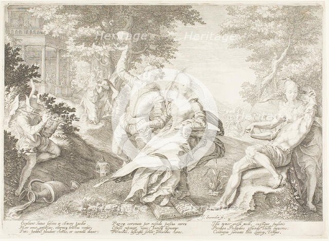 Plate Two, from Five Wise and Five Foolish Virgins, 1606. Creator: Jan Saenredam.