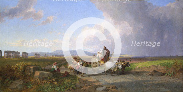 'Scene in the Roman Campagna', 1865. Artist: Penry Williams.