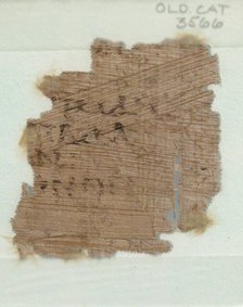 Papyrus Fragment, Coptic, 4th-7th century. Creator: Unknown.