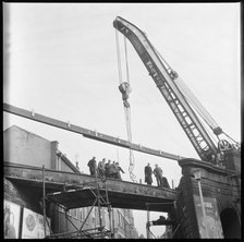 North Staffordshire Railway Bridge, Times Square, Longton, Stoke-on-Trent, 1965-1968. Creator: Eileen Deste.
