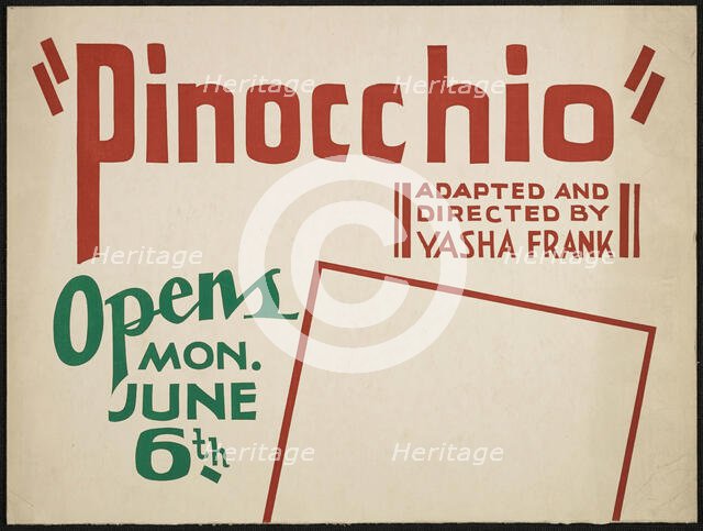 Pinocchio, [193-]. Creator: Unknown.